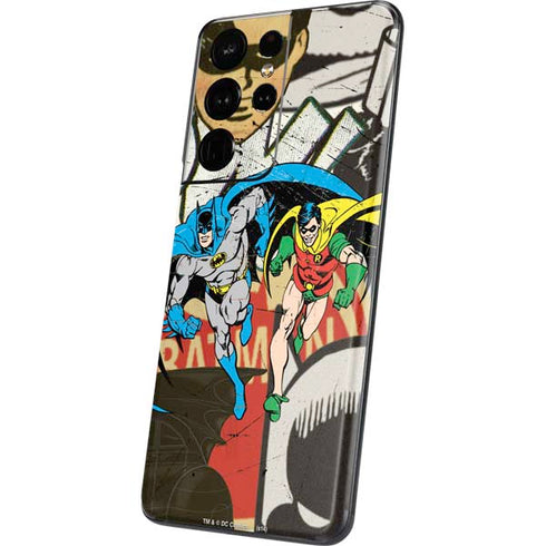 DC Comics Batman and Robin Vintage Action Pose Galaxy S21 Ultra 5G Skin